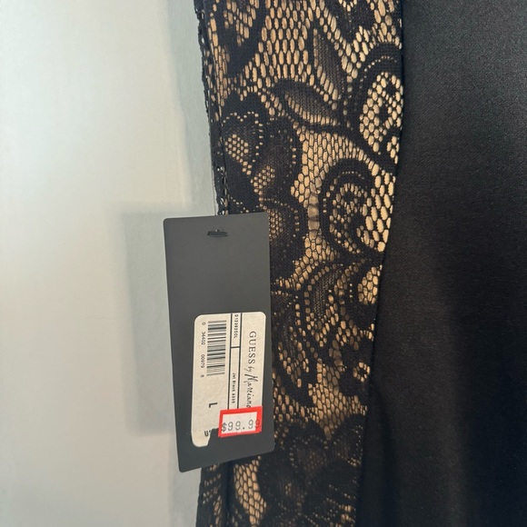 Guess by Marciano Black Cocktail Dress with Lace NWT - Picture 4 of 7